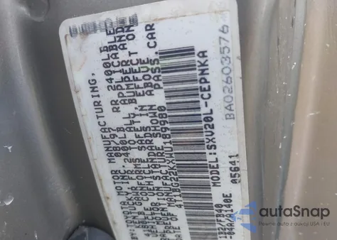 1998 Toyota Camry Le из США, поврежденный, VIN 4T1BG22KXWU189980